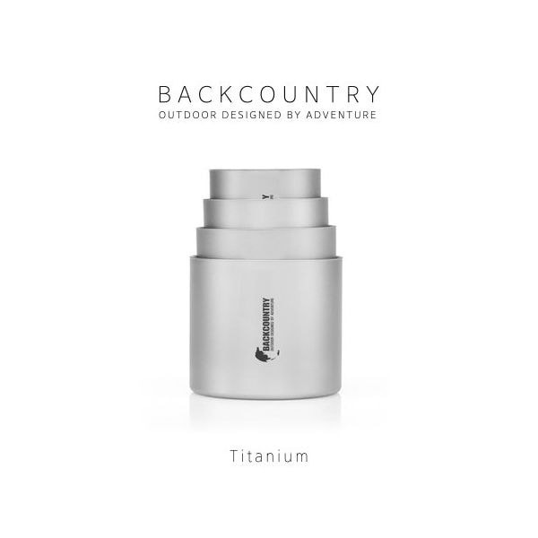 BACKCOUNTRYチタンダブルウォールスタッキングマグセット