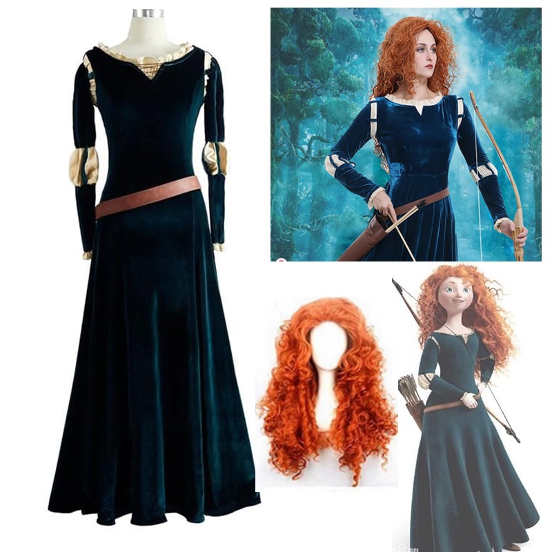 メリダ王女 コスプレ衣装 メリダとおそろしの森 ダンブロッホ王国 ディズニープリンセス 仮装 変装 大人 コスプレ 衣装 アニメ ドレス ハロウィーン ステージ服 ハロウイン 仮装 イベント