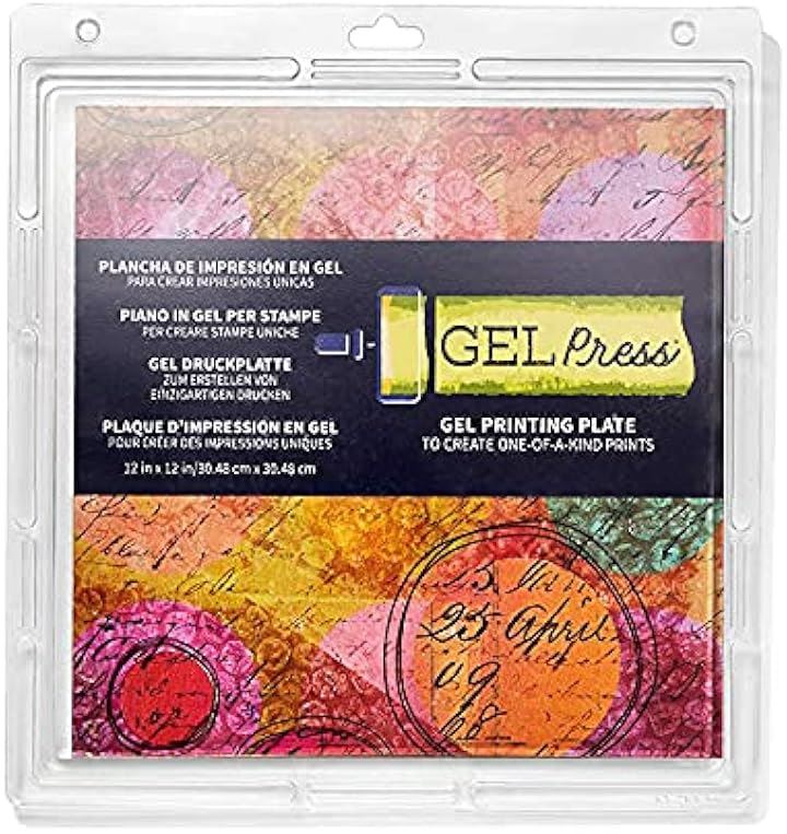 ジェル プリント プリンティングプレート 全米大ヒット 新しい アート 体験ゲルプリント 30.5x30.5cm(無色透明, 6 - 正方形（大）「30.5x30.5cm」)