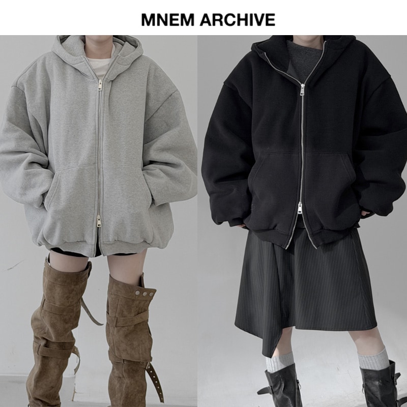 Overfit Padded Hood Zip Up