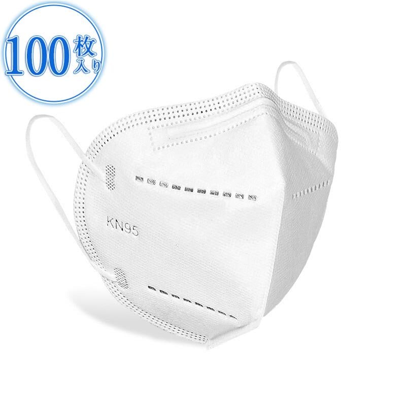KN95マスク100枚マスク平ゴムKN95N95マスク5層構造使い捨てマスク3D立体不織布マスク使い捨て白立体マスク女性用男性用高品質