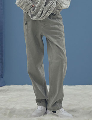 [LIBERTENG]韓国ファッション/カチオン洗浄切開パンツグレー