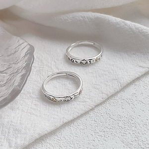 【1点ご購入 で10点プレゼントいたします】足銀のかわいい猫と犬の日記カップルリング男女ペアリング