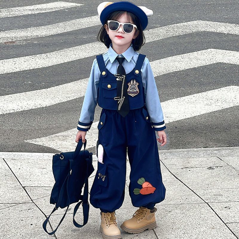 少女春と秋の新型工装三点セット子供狂った動物城服女の子ファッションブーム