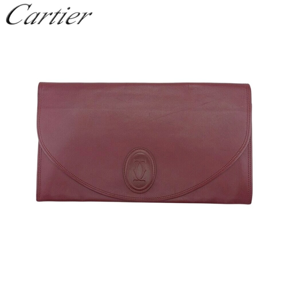 クラッチバッグ セカンドバッグ バッグ マストライン レディース メンズ ボルドー 中古