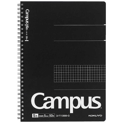 他サイト： キャンパスツインリングノート 方眼罫 セミB5 50枚 コクヨ ｽ-T113S5-Dの商品画像