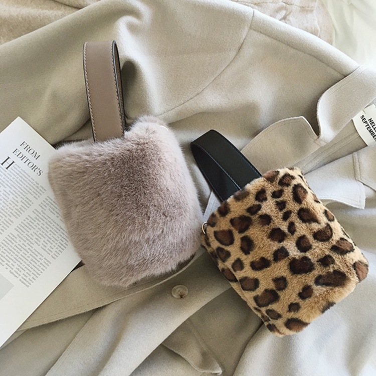 ミニサイズ ハンドバッグ ふわふわファー バケットバッグ ショルダーバッグ OHCA0130