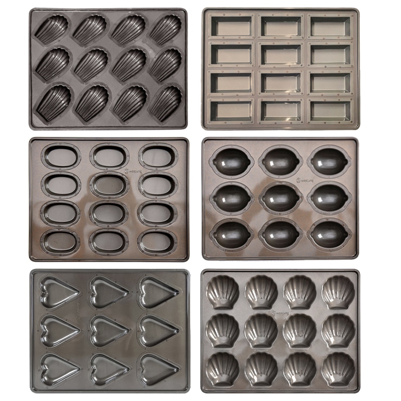 [マドレーヌ型母音展] シリコーン加工マドレーヌ型12個取りレモンハート貝フィナンシェ型 4,823円