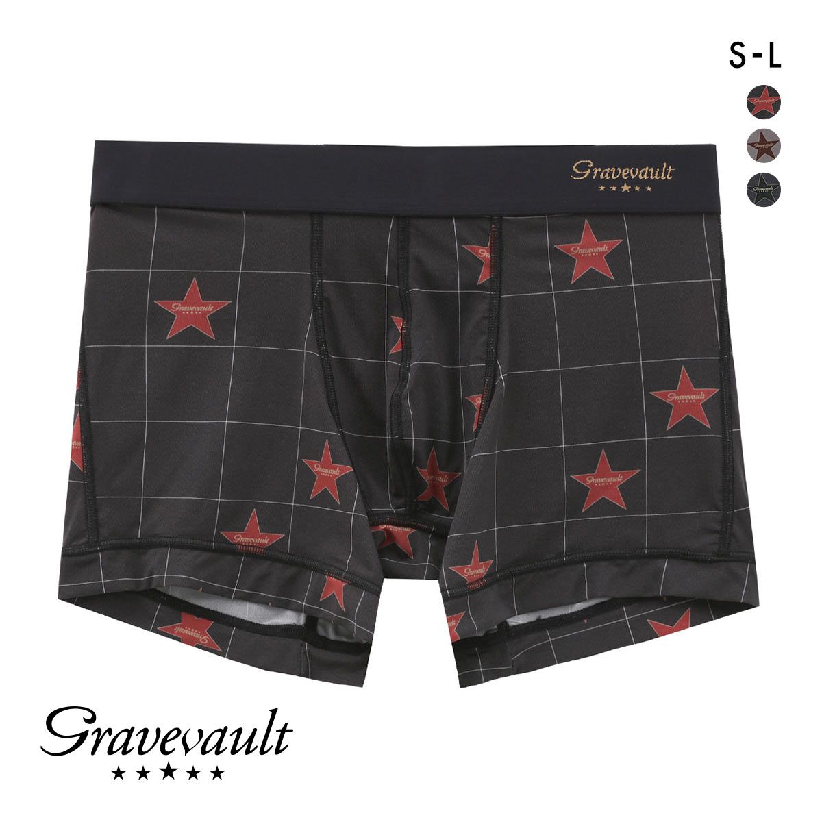 グレイブボールト TIMELESS ショート ボクサーパンツ SML メンズ 前閉じ 日本製 Gra