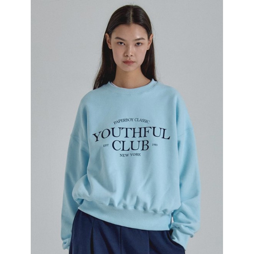 ペーパーボーイ女性用ユーススウェットシャツ-スカイブルー