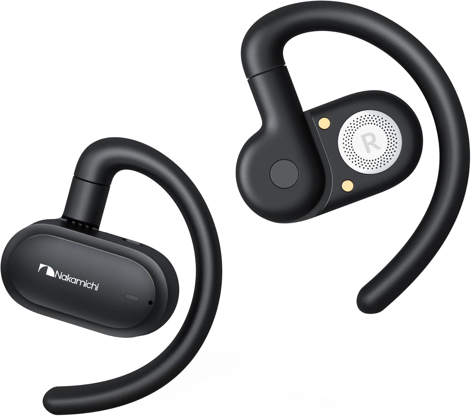 Nakamichi オープンイヤー型イヤホン Bluetooth 5.4 耳を塞がない 音漏れ防止 低音補正アルゴリズム 耳掛けイヤフォン 角度調整可能 最大30時間音楽再生 マルチポイント ながら聴