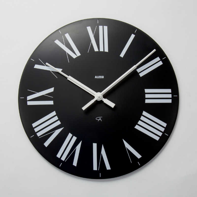 ALESSI　掛け時計 ウォールクロック FIRENZE ブラック 直径 360mm　ALS0550000001BLKZZZ