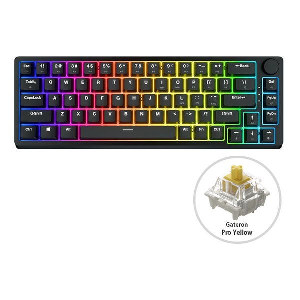 Clutch Black Keyboard Gateron Yellow CLUTCHBLACKGRYE