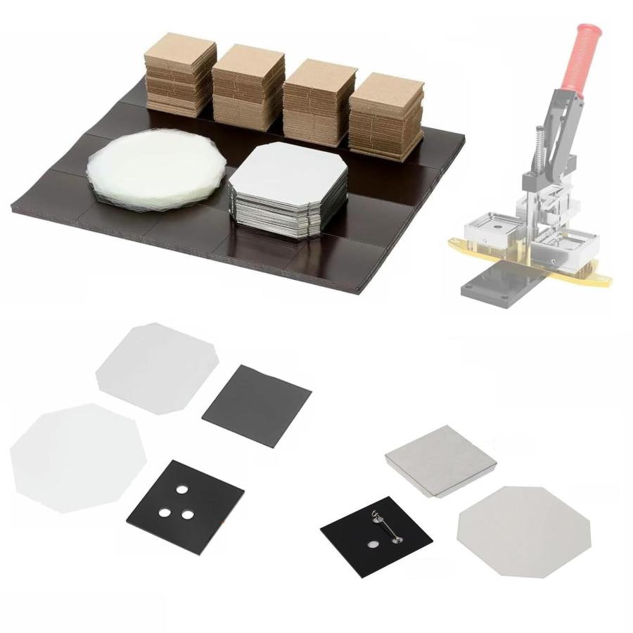 200Sets 50*50mm DIYスクエアフォトフリッジマグネットマテリアル写真冷蔵庫ステッカー製造