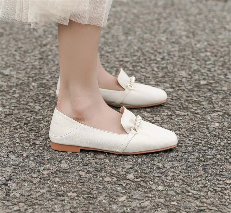 激安セール オールシーズン エンドウ豆シューズ 気質 フラット シングルシューズ