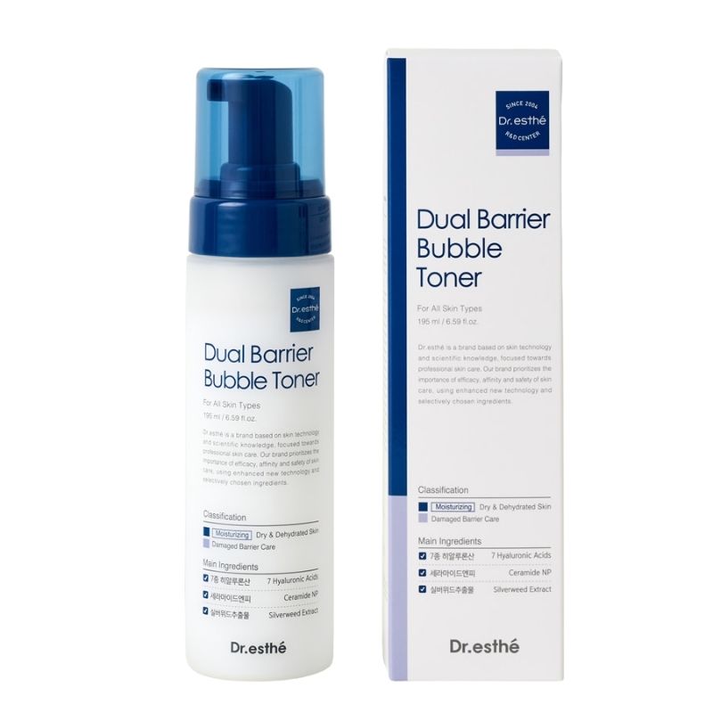 [国内正規品] ドクターエステ MOISTURE LINE D.E デュアルバリアバブルトナー 195ml Dr.esthe PDRN 韓国 エステ 90％導入 肌管理 美肌管理 皮膚科 高濃度