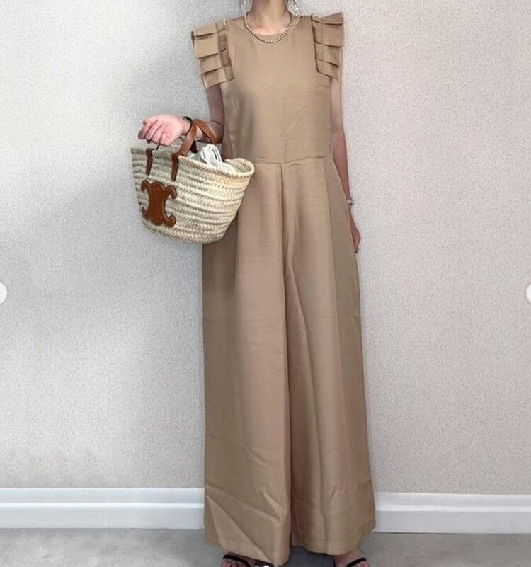 オーバーオール ins 木耳縁 オールインワンパンツ ワイドパンツ スリム見え30%制限 4,983円