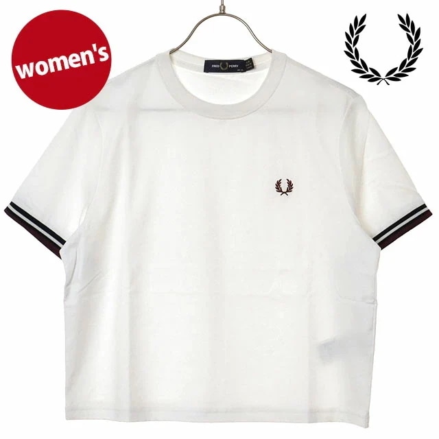 メール便 レディース ティップドTシャツ [G2162-129] トップス 半袖 ショート丈 ホワイト SNOW-WHITE 正規取扱店