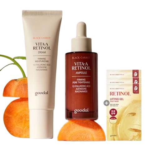 グダル [弾力ケア]クダル 黒ニンジン アンプル 30ml+クリーム50ml+(贈呈)黒ニンジンマスクパック 30g 3枚/ 超イベント