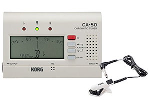 KORG (コルグ) クロマチック チューナー CA-50 + コンタクトマイク CM-300-WHBK セット