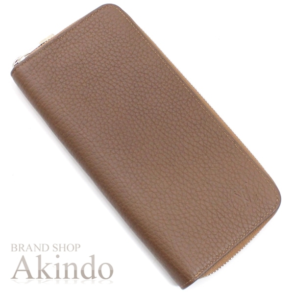 【新品同様】ルイヴィトン 長財布 メンズ ジッピーウォレット ヴェルティカル トリヨンレザー 茶 ブラウン 本革 ラウンドファスナー M58412 ビジネス ラウンドジップ ロングウォレット プレゼン