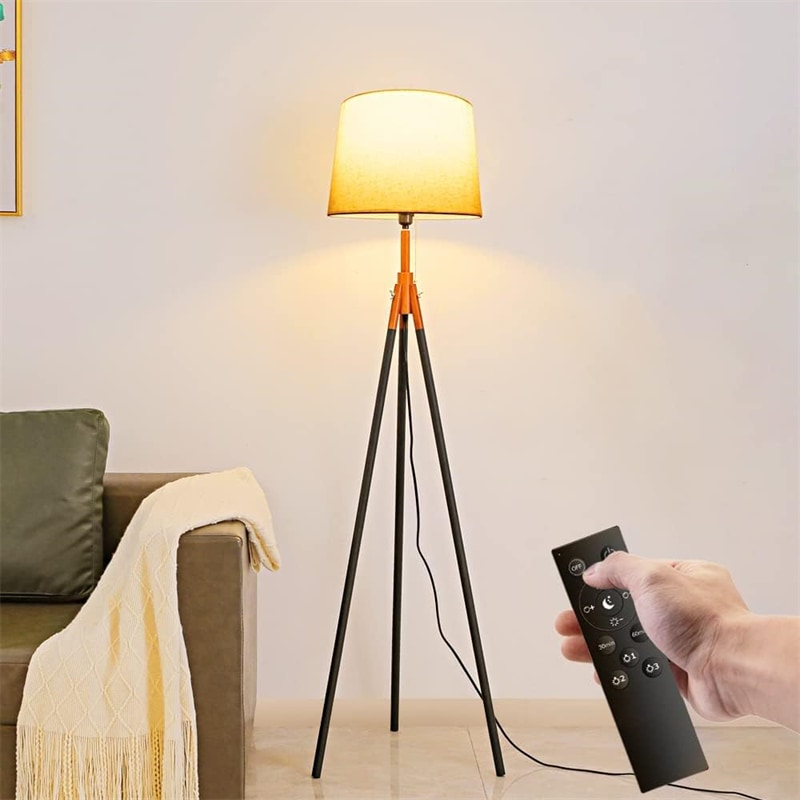 フロアスタンドライト フロアライト 間接照明 スタンドランプ ベッドサイドランプ テーブルライト 和風 3色調色 3脚 E26 LED電球付き フロアランプ ルーム 寝室 居間 授乳 新築祝い