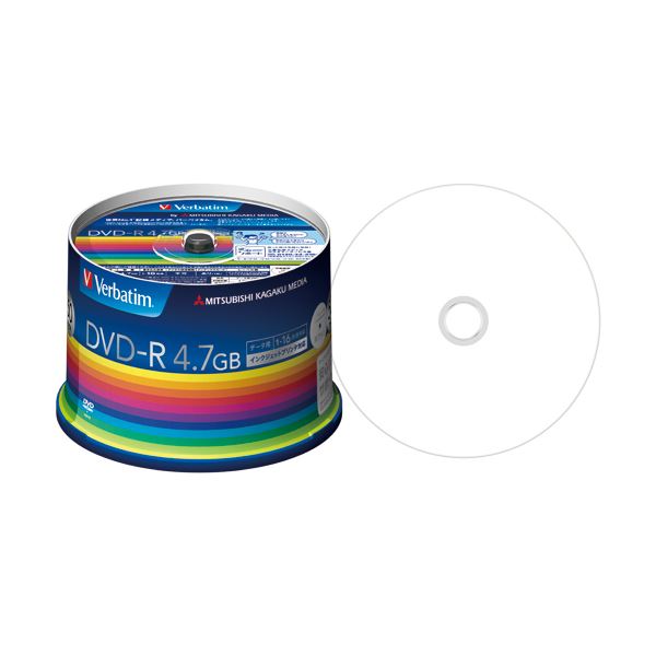 （まとめ）バーベイタム データ用DVD-R4.7GB 1-16倍速 スピンドルケース DHR47JP50V3 1パック(50枚) (3セット)