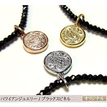 ハワイアンジュエリー ネックレス ペンダント ブラックスピネル