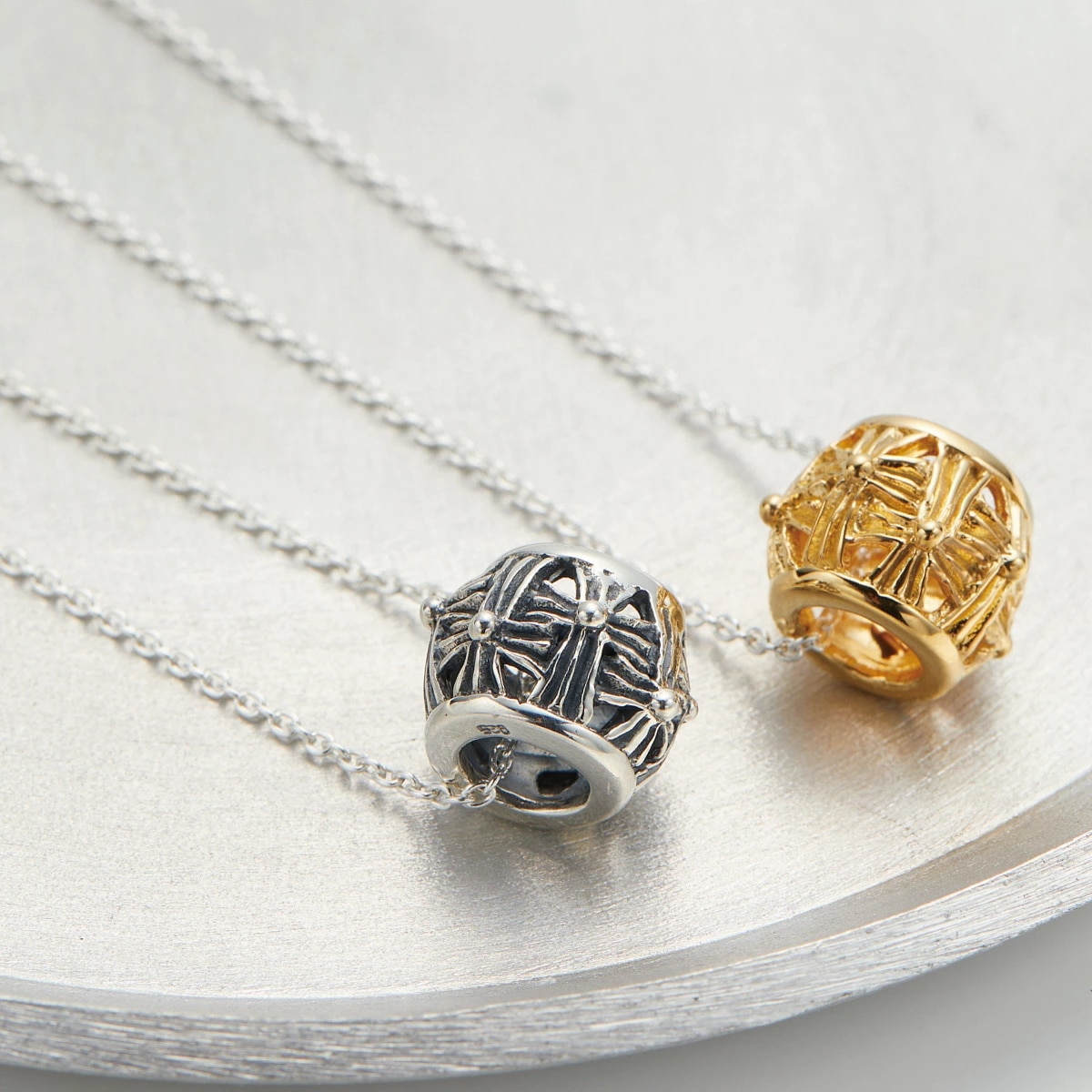 ネックレス メンズ レディース シルバー925 クロス 十字架 バレル 樽 カジュアル シンプル