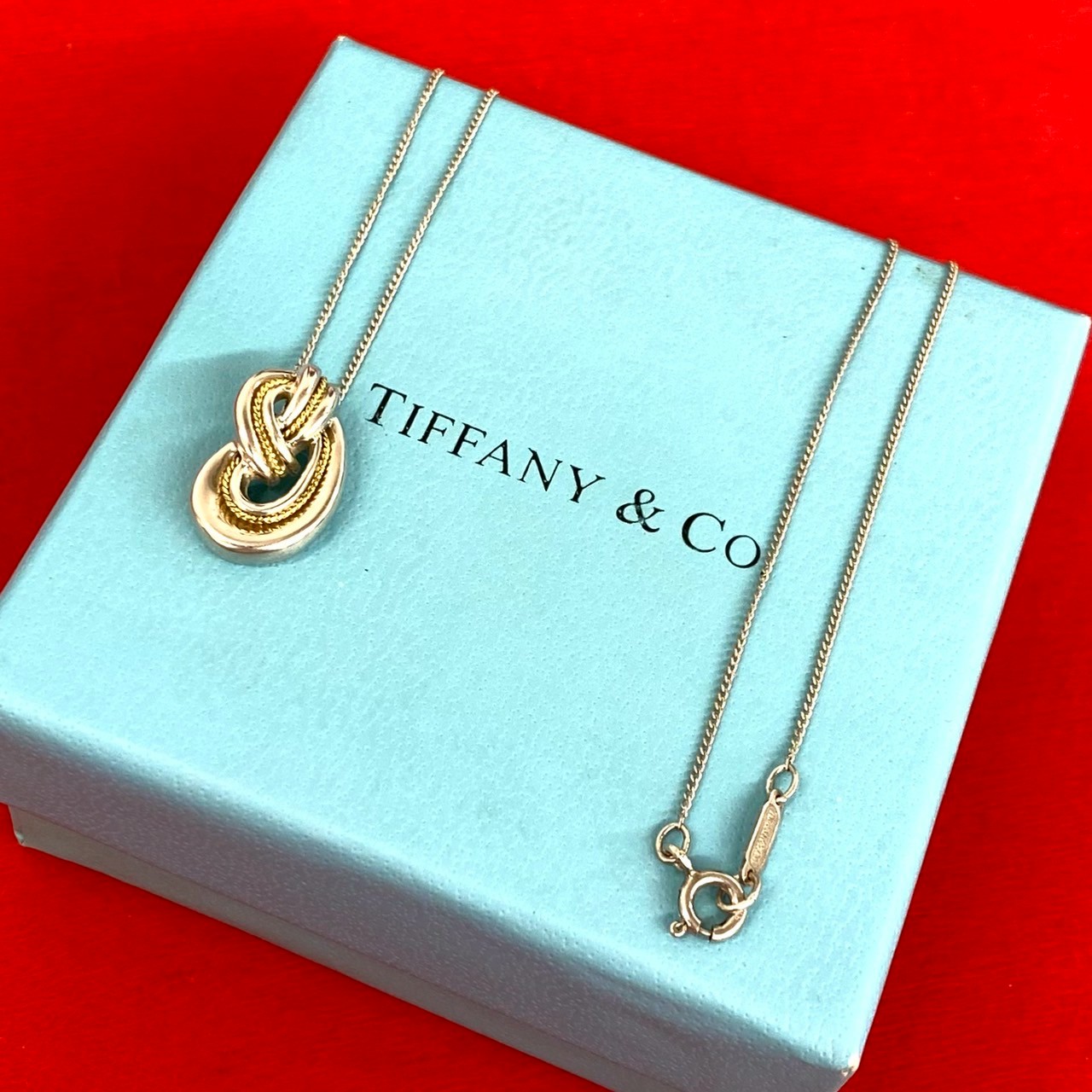 ヴィンテージ ツイスト ノット ネックレスネックレス シルバー925 K18イエローゴールド シルバー 91194