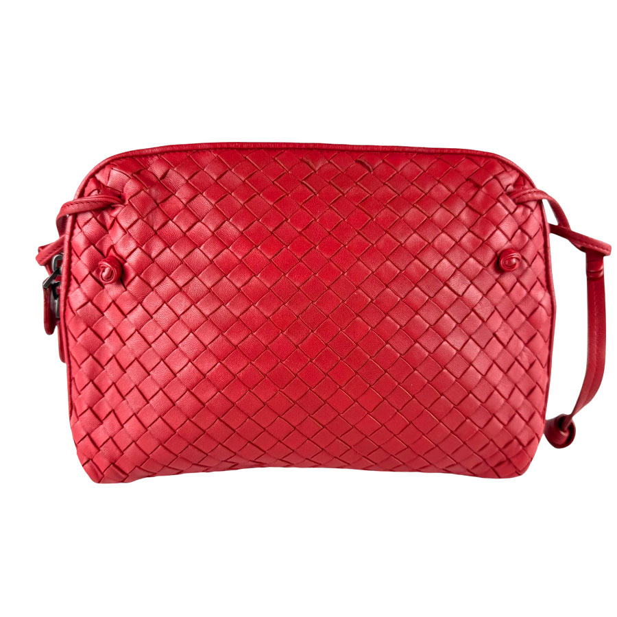 ボッテガヴェネタ BOTTEGAVENETA ショルダーバッグ イントレチャート レザー ダークレッド レディース z9819