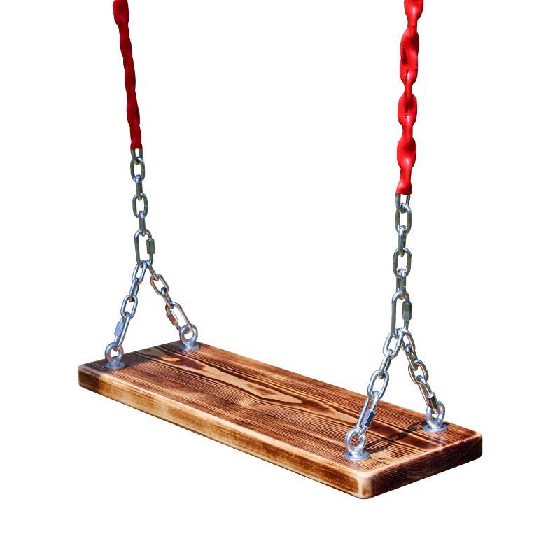 大人と子供向けの屋外ブランコ屋外吊りロープと太い麻ロープ中庭の座席木の板無垢材の吊り椅子屋内