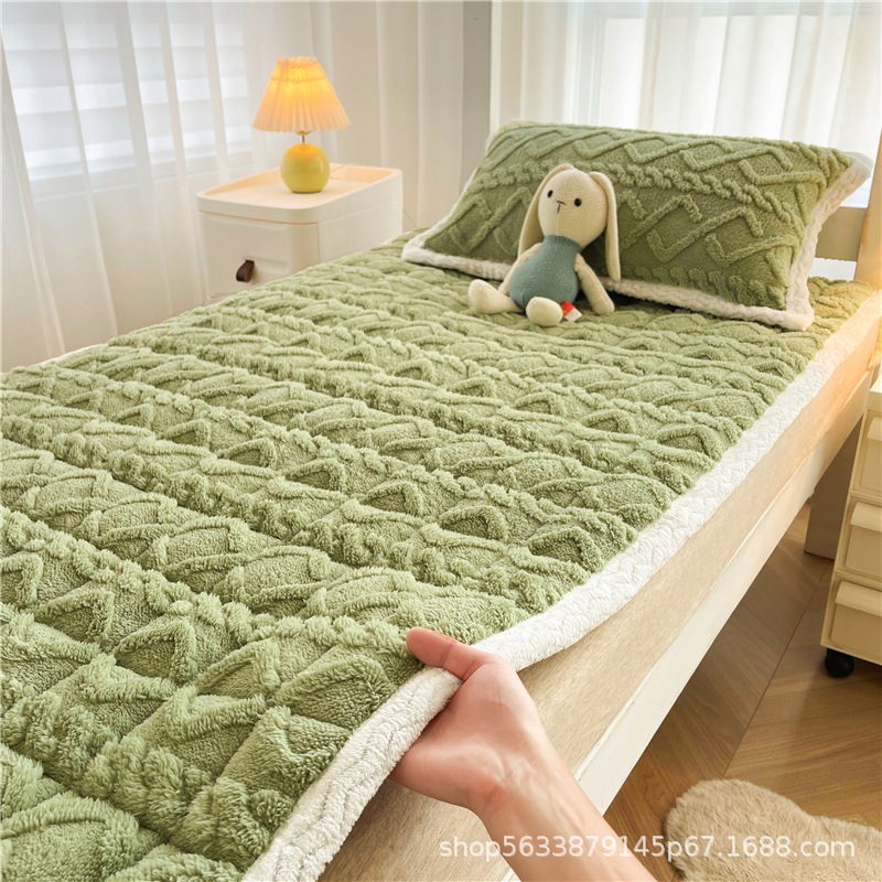 クラスa増粘ミルクベルベットソフトマットレス冬タフタマットレス暖かいコーラルベルベットマットレス学生寮家庭用