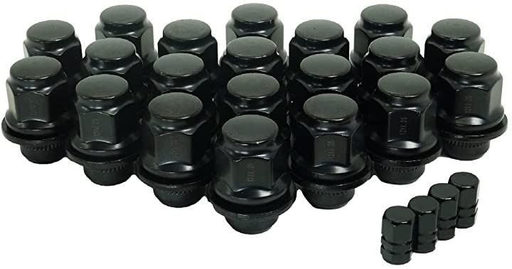 平面座 ナット トヨタ 日産 ホイール用 ギアロック 歯車型 黒ショートP1.25 20個( 黒ショートP1.25 20個)