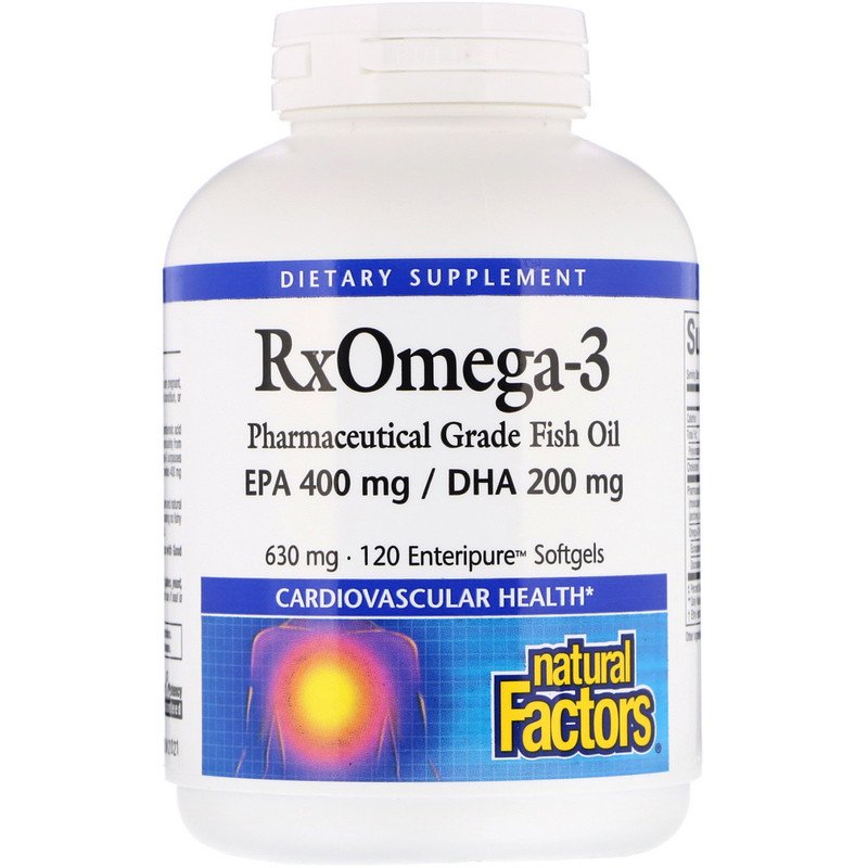 NATURAL FACTORS社　RxOmega-3 ファクターズ 120ソフトジェルカプセル