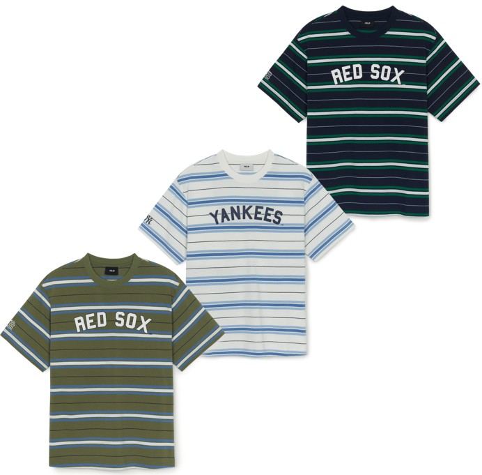 [ VARSITY STRIPE OVER FIT ] SHORT SLEEVES