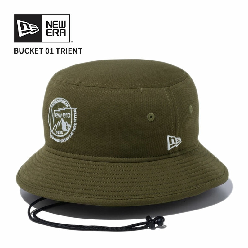 ニューエラ バケットハット バケハ NEW ERA バケット01 TRIENT オリーブ アウトドア ハット 帽子