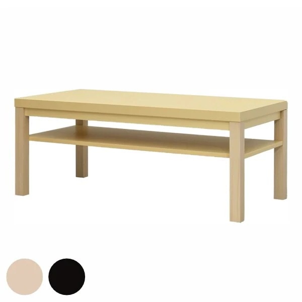 センターテーブル 幅110cm 応接室 テーブル 木目調 棚付き ラック 収納 ローテーブル 法人限定