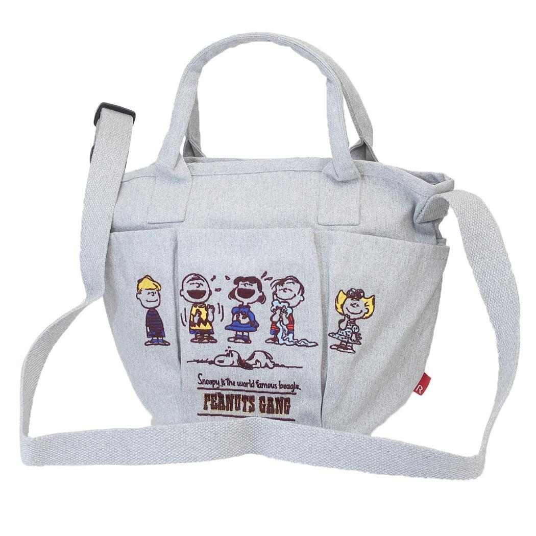 スヌーピー IP.デリ.ポケッツ.Peanuts－0C DELIミニバッグ Light Gray