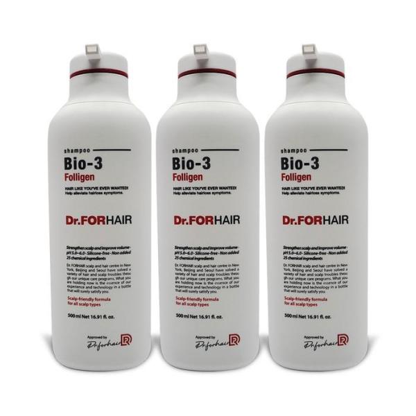 ドクターフォーヘア バイオ3 ポリゼン 脱毛緩和 シャンプー 500ml 3本 SF