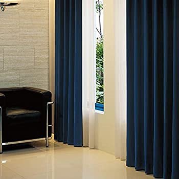 窓美人 アラカルト 1級遮光カーテン ロイヤルブルー 幅100丈190cm 2枚組 フック タッセル 断熱 省エネ 高級感のある生地 32,500円