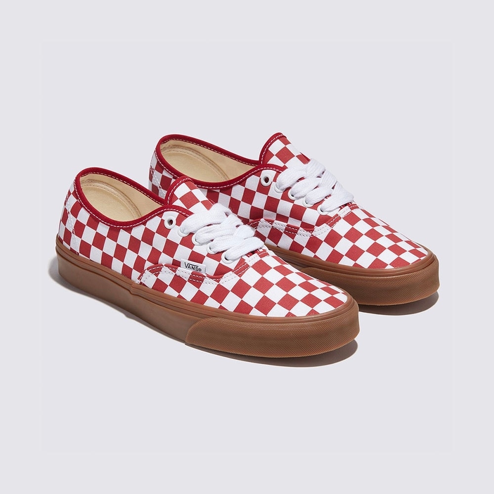バンズオーセンティック-ファットレースチェッカーレッド/VN000CRTCJH1