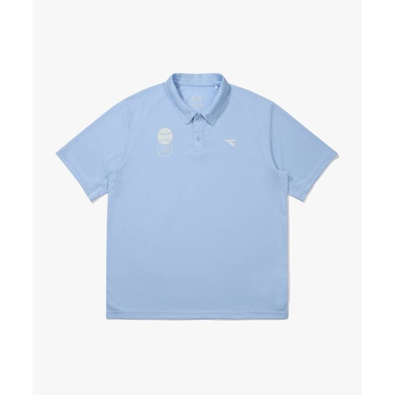 ディアドラ diadora テクニカル ウィング テニス カラー 半袖Tシャツ BLUE D5121TTS35BLL 352272