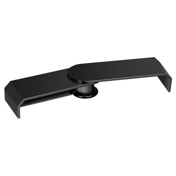 デスク用ダブルモニタースタンド収納付きモニターライザー多機能金属製長さと角度調節可能なコンピュータースタンド