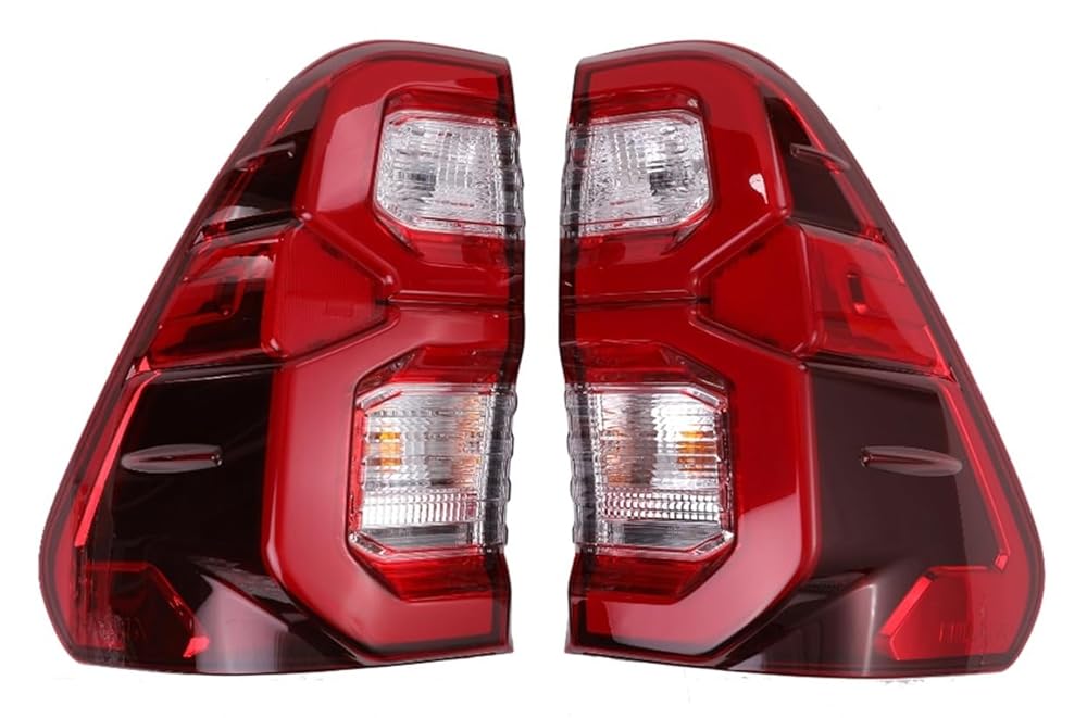 トヨタ 用 LED ファイバー テールランプ テール ライト 左右セット レッド×クリアー フルLED ハイラックス レボ GUN125 HILUX REVO 純正タイプ 社外品