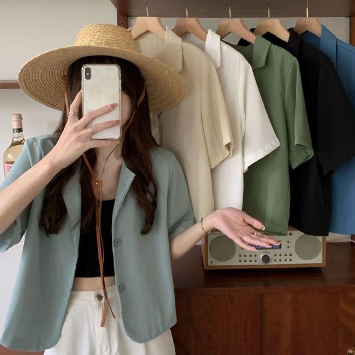 【超お得1つ買うと10個もらえる】急速出荷30% OFFジャケット スーツジャケット 秋服 半袖 5分袖 レディース 夏 アウター 薄手 羽織り ゆったり カジュアル 春秋 通勤 韓国ファッション