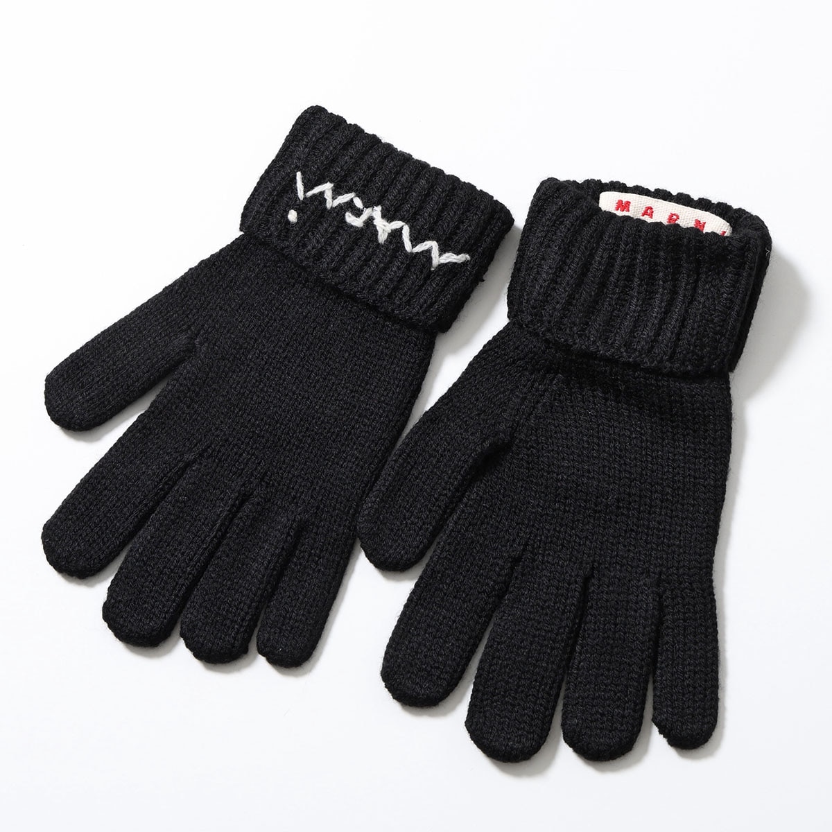 MARNI KIDS マルニ キッズ 手袋 M01640 M00WB レディース ガールズ ロゴ刺繍 ウールブレンド アームウェア グローブ 0M900