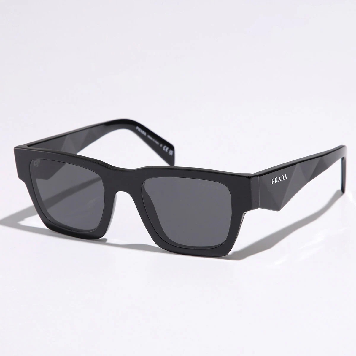 PRADA プラダ シンボルサングラス SPR A06 レディース ウェリントン型 セルフレーム フルリム ロゴ アイウェア 16K-08Z