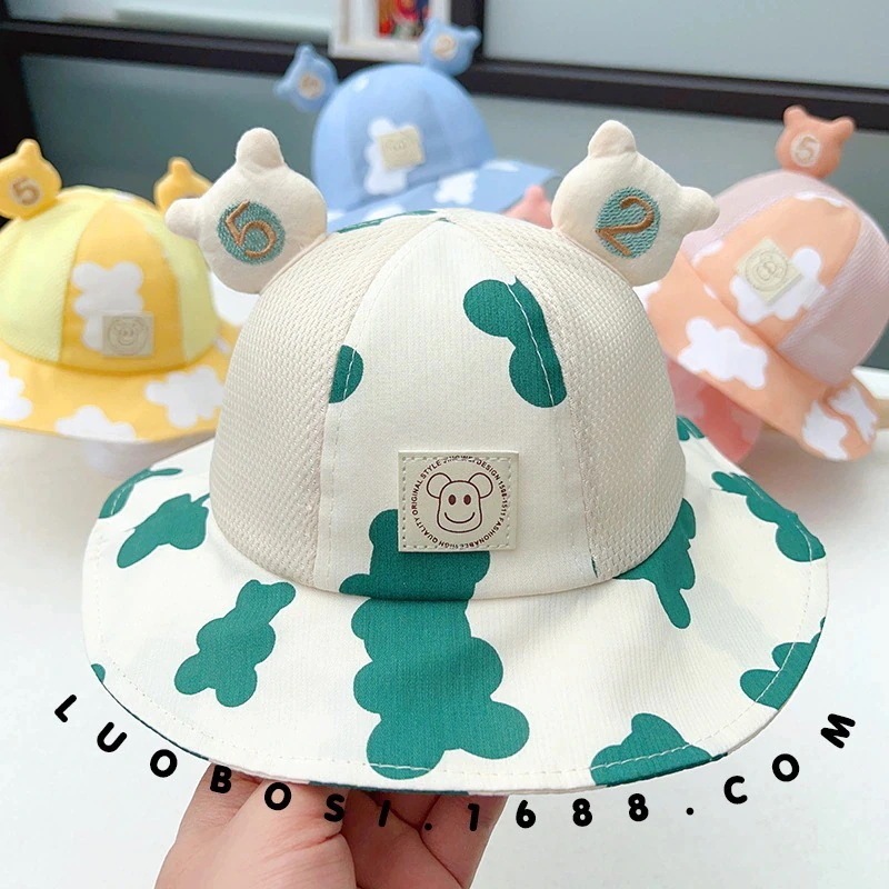 【20点セット】つば広 子供用 日焼け止め帽子 男の子 日よけ 盆地帽子 赤ちゃん くま フィッシャーマンハット 女の子 日よけ帽子