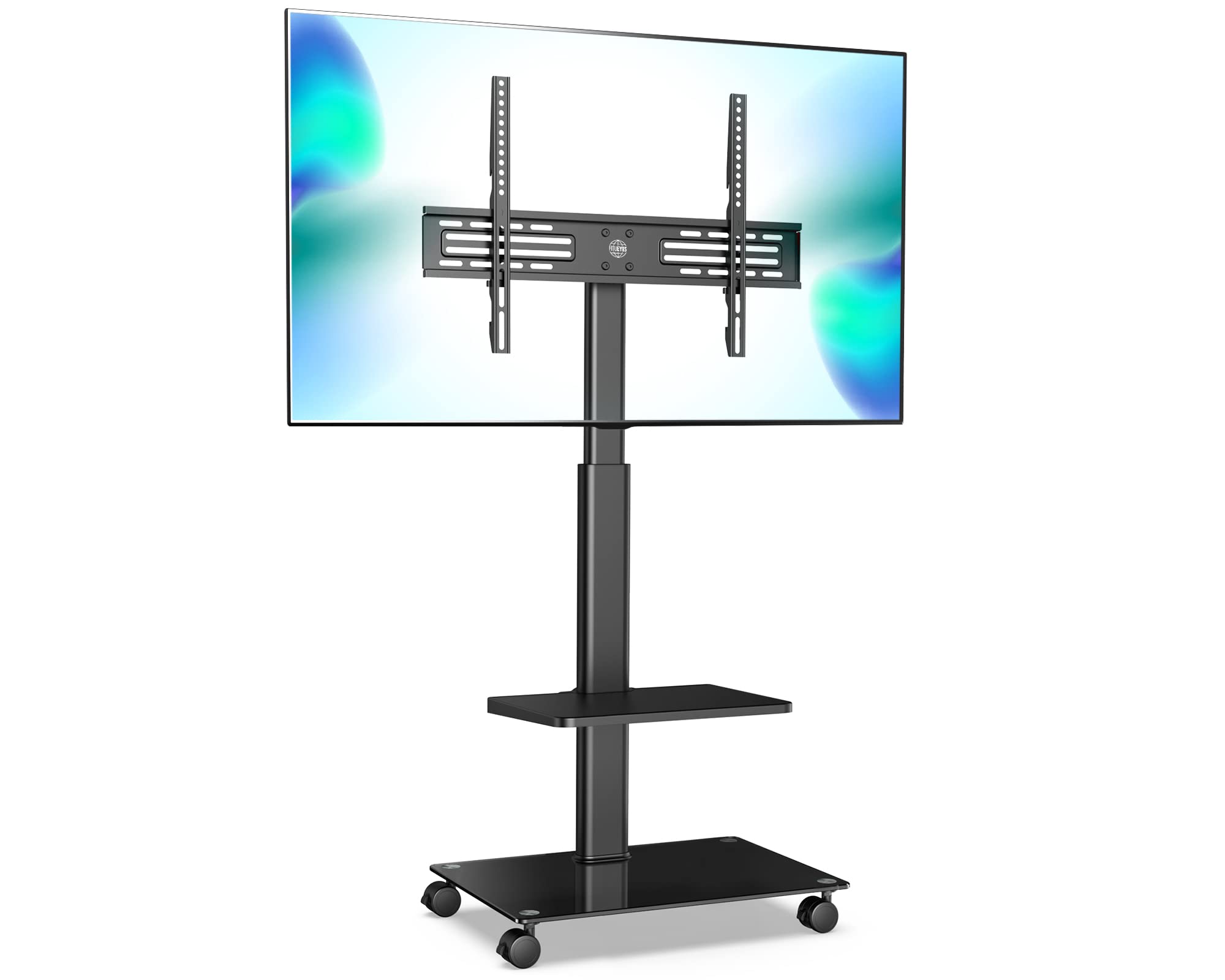 【75インチ対応】テレビスタンド キャスター付き 壁寄せ ハイタイプ 耐荷重80kg 棚板付属 大型テレビ 液晶モニター台 VESA規格